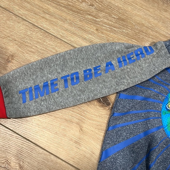 PJ Masks Boy's Sweatsuit Set with Hoodie Fleece Lined - Size 5/6 - Picture 4 of 10